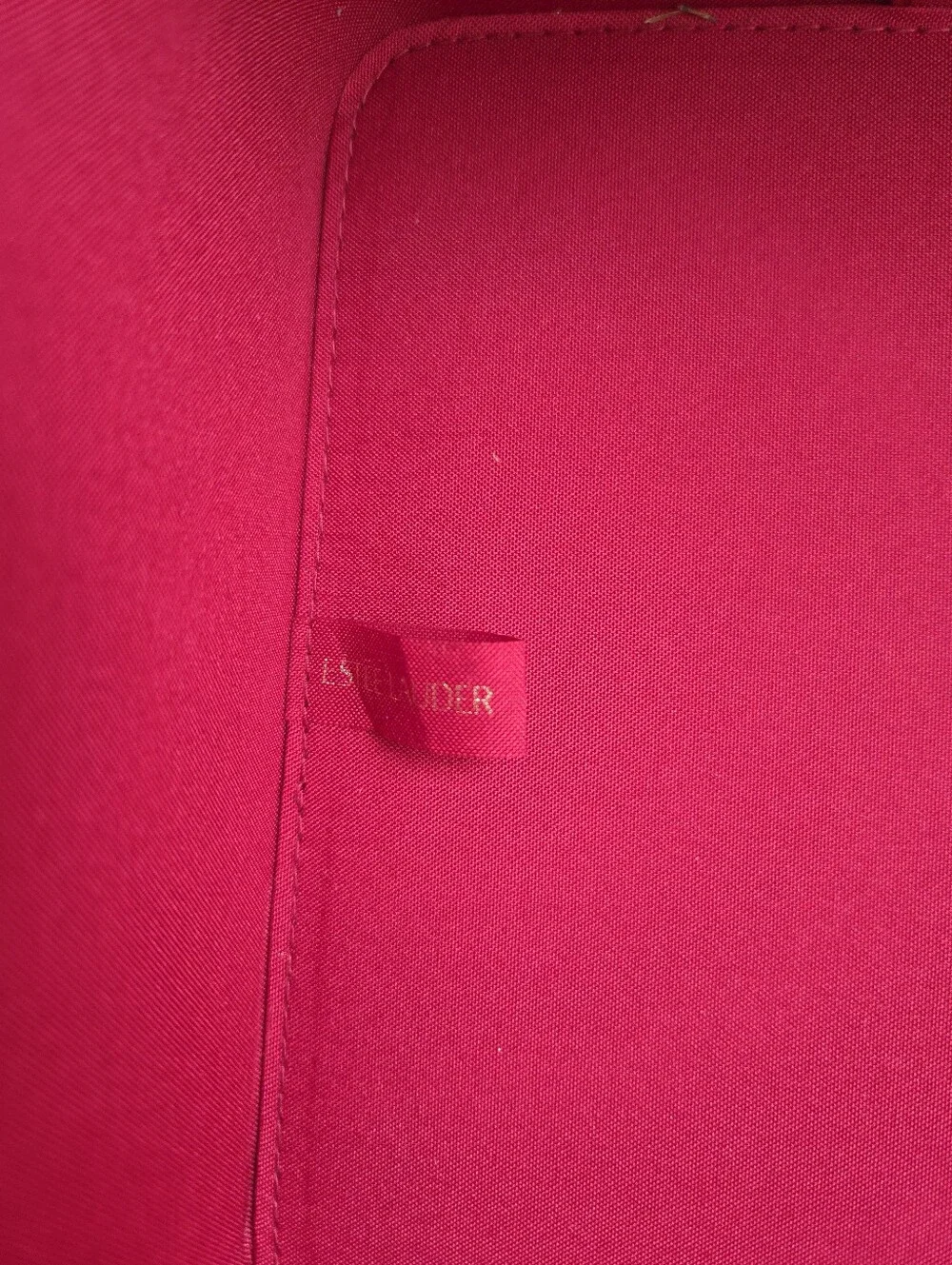 Estee Lauder Red Lizard Embossed Train Case Makeup Vanity Travel Bag Gold Tone